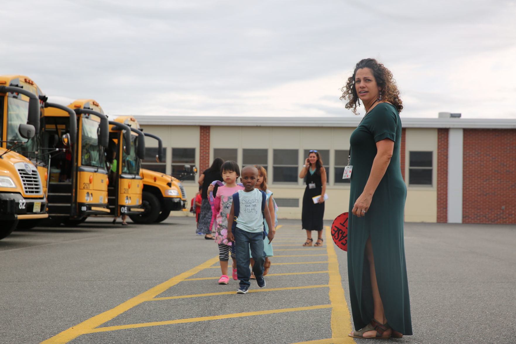Egg Harbor Township students return for the first day of school Thursday, Sept. 5, 2019 at Slaybaugh Elementary School.